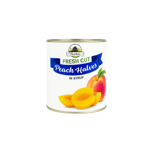 H’ESTHIA PEACH HALVES IN HEAVY SYRUP